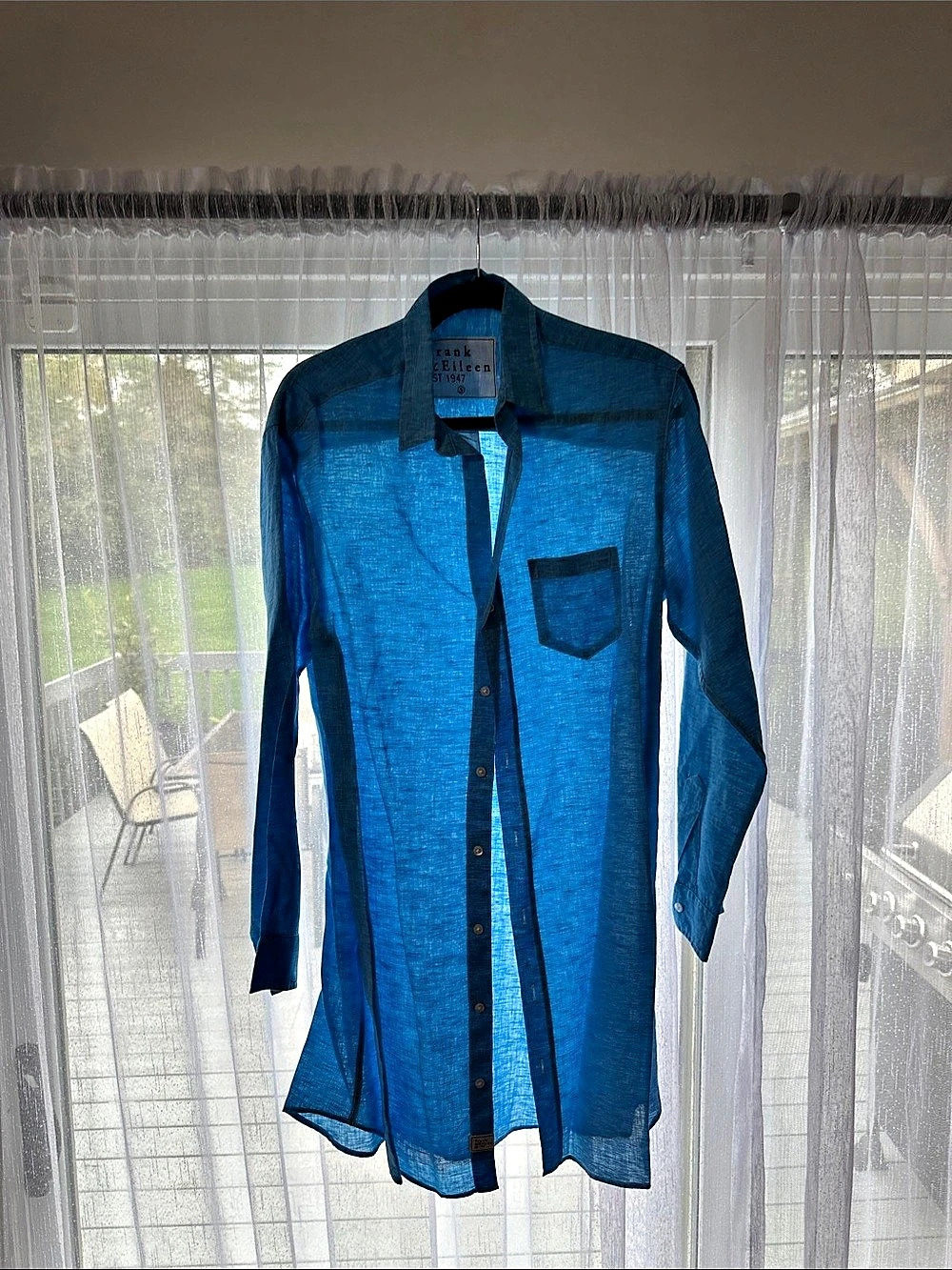 Frank & Eileen Mary Classic Shirtdress Blue Size Small